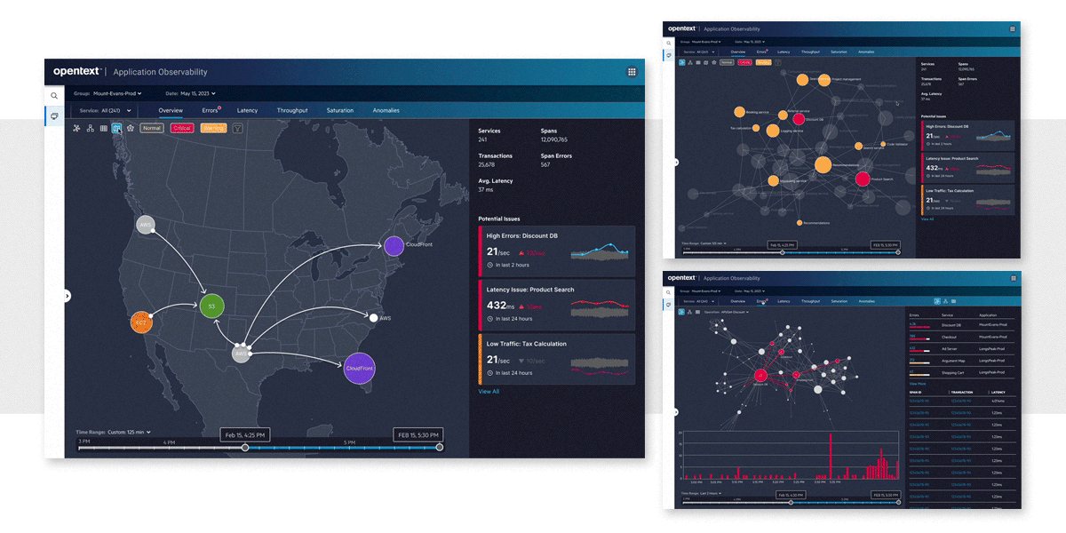 Dark mode designs for the observability product, with notes on the rationale